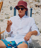 Camisa Hombre Lino Sicilia M/Larga Blanco