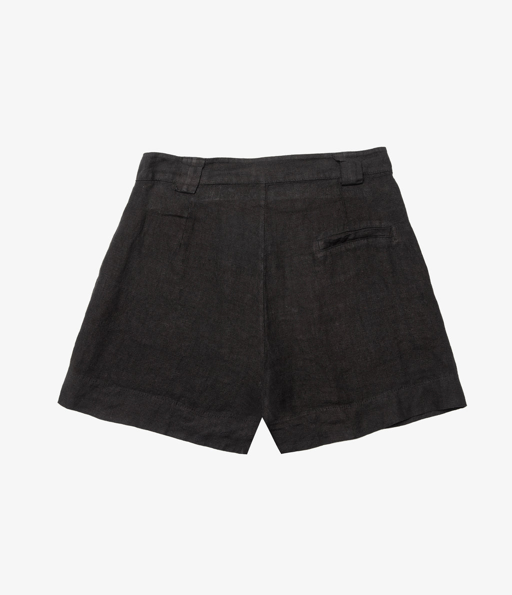 Bermuda Mujer 100% Lino Capella Negro