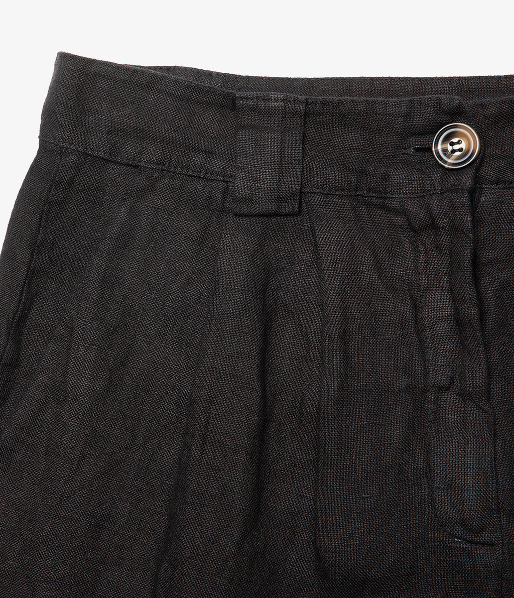 Bermuda Mujer 100% Lino Capella Negro