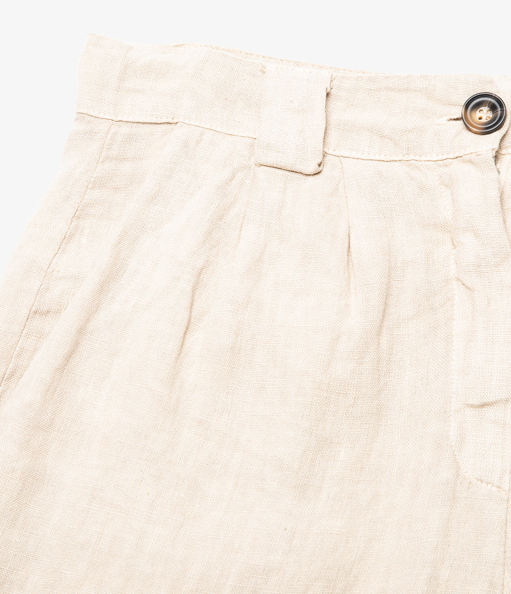 Bermuda Mujer 100% Lino Capella Beige