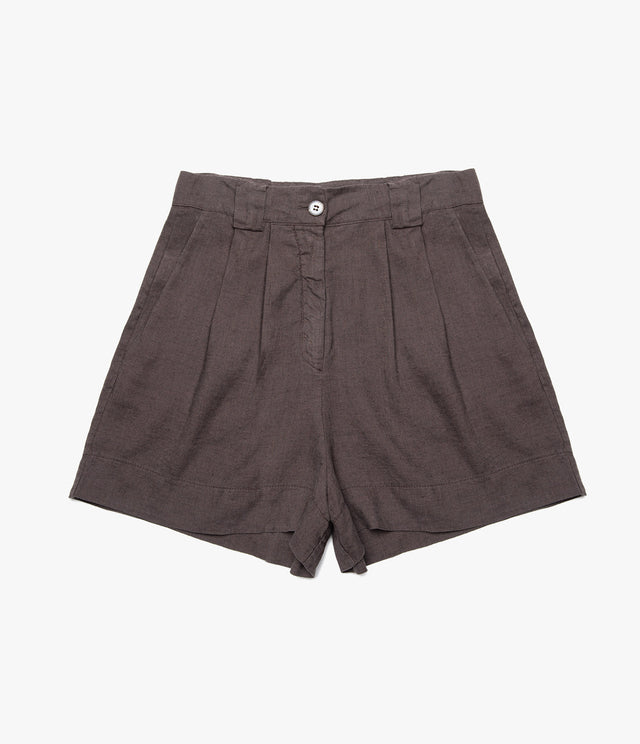 Bermuda Mujer 100% Lino Firenze Cafe Chocolate