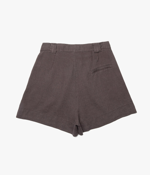 Bermuda Mujer 100% Lino Firenze Cafe Chocolate