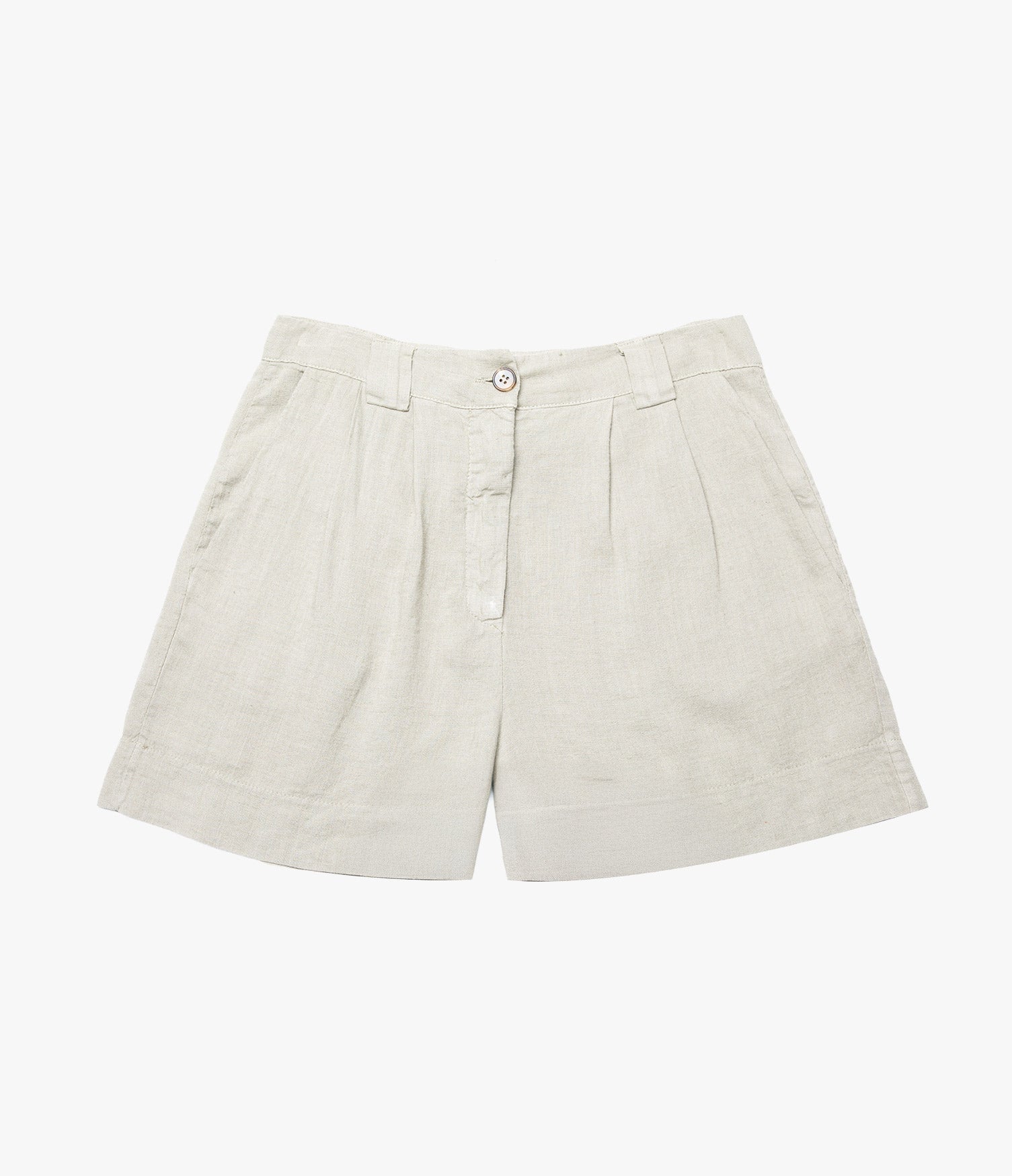 Bermuda Mujer 100% Lino Firenze Beige