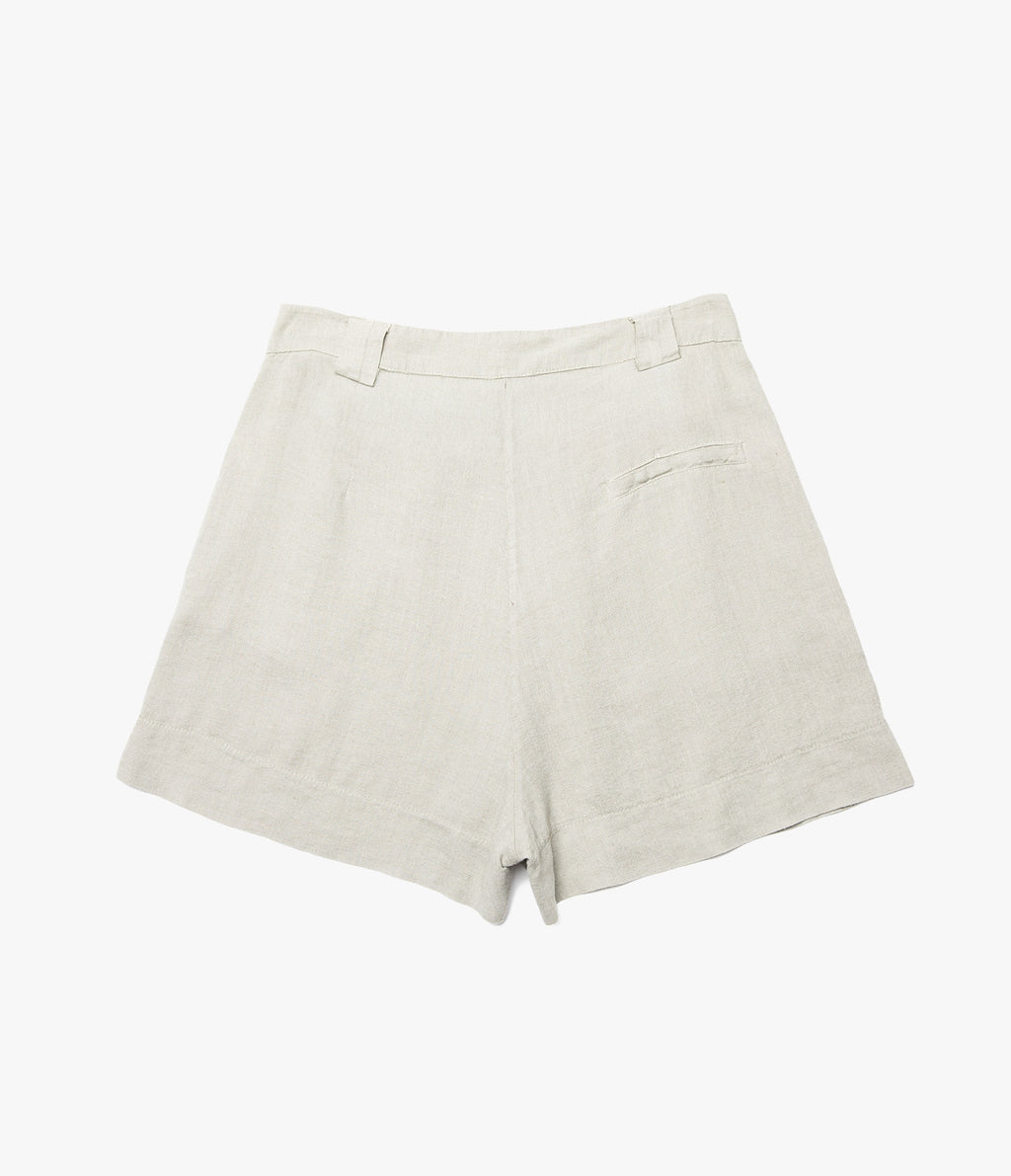 Bermuda Mujer 100% Lino Firenze Beige