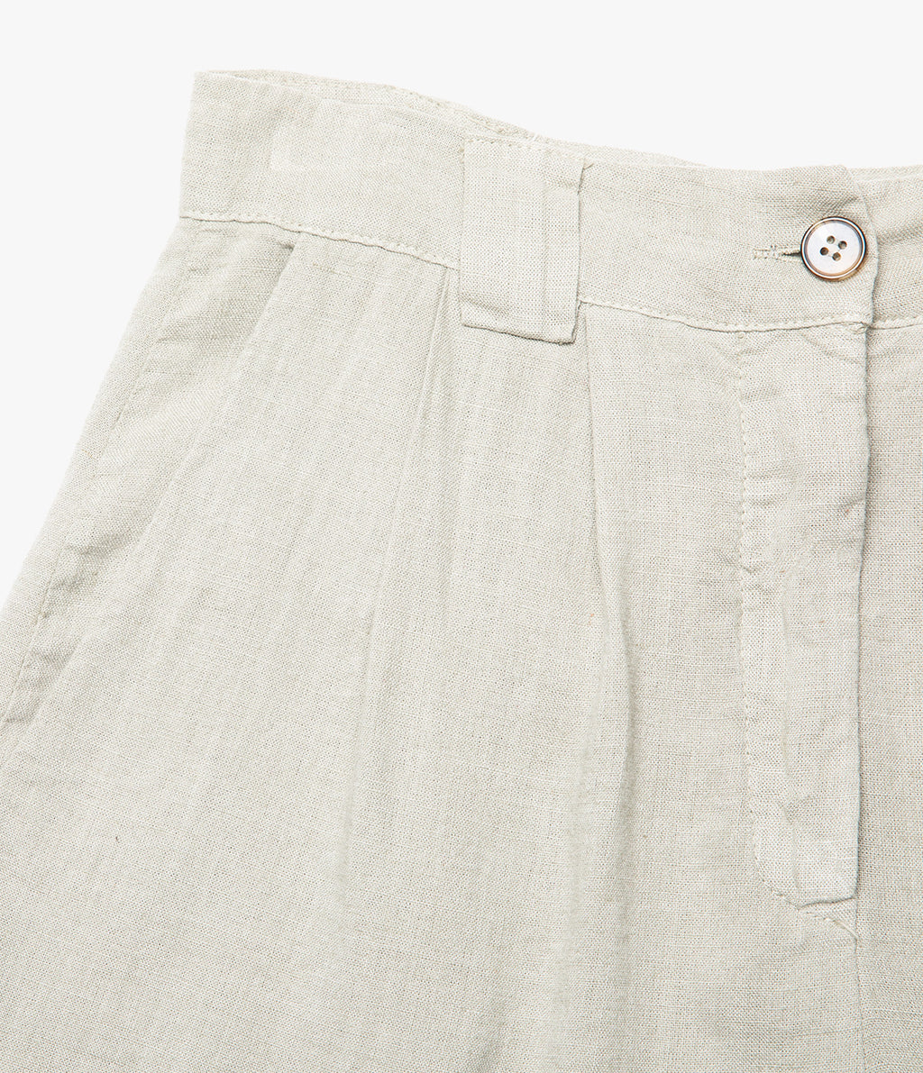 Bermuda Mujer 100% Lino Firenze Beige