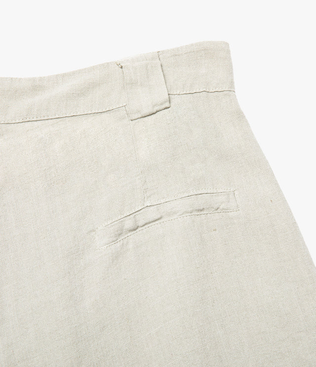 Bermuda Mujer 100% Lino Firenze Beige