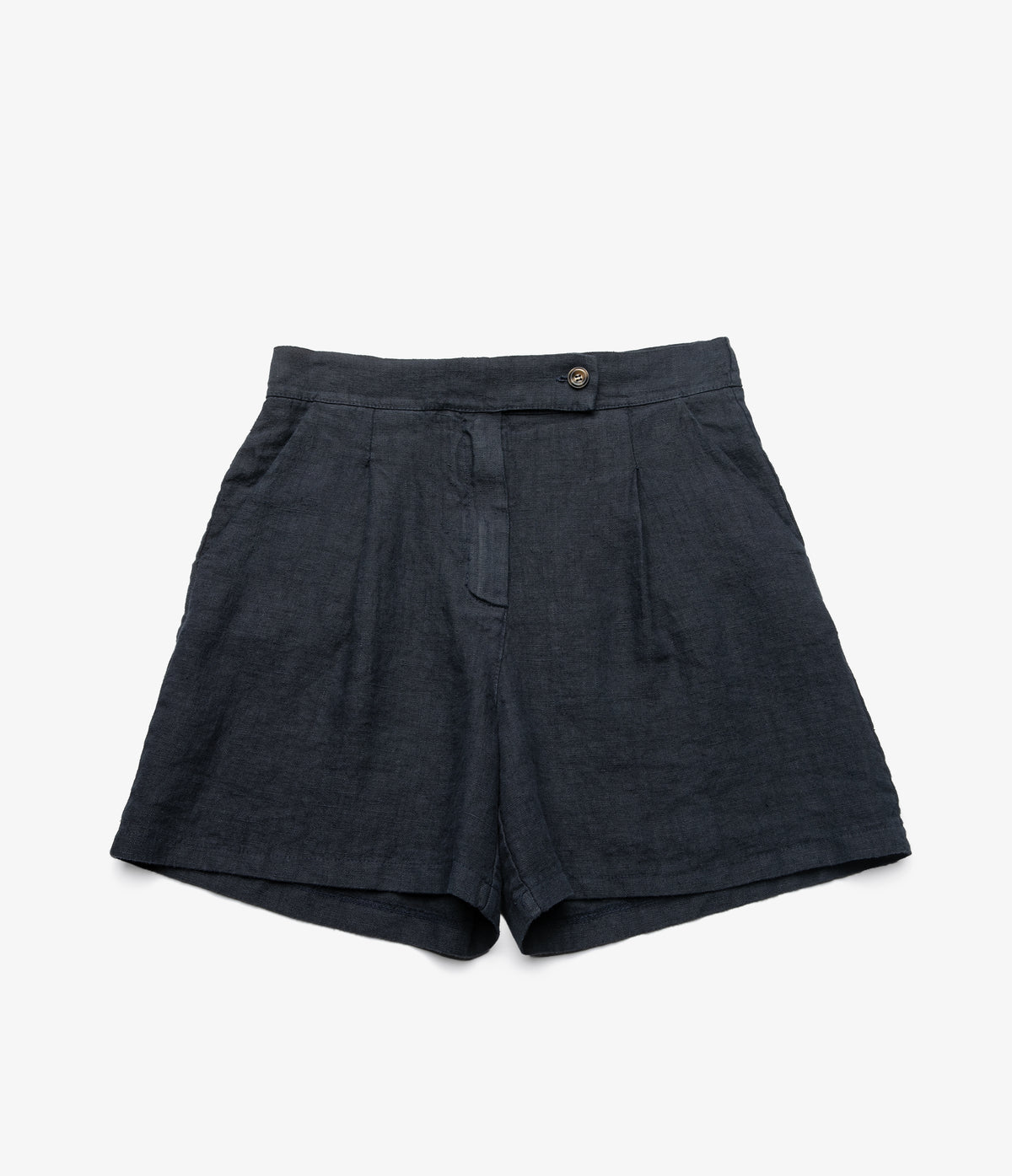 Bermuda Mujer Lino Milan Azul Marino