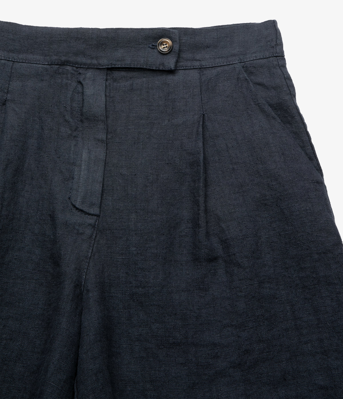 Bermuda Mujer Lino Milan Azul Marino