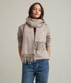 Bufanda Mujer 100% Lana Beige