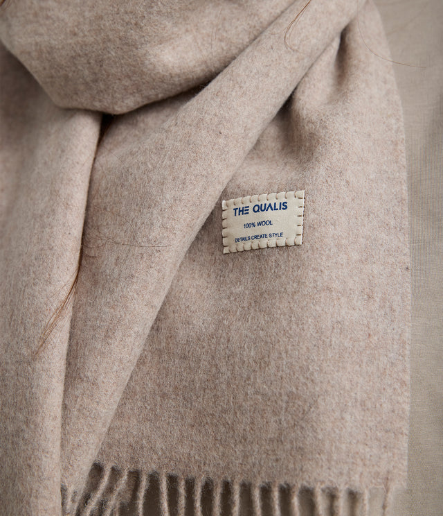 Bufanda Mujer 100% Lana Beige