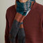 Bufanda Hombre 100% Lana Rayas terracota