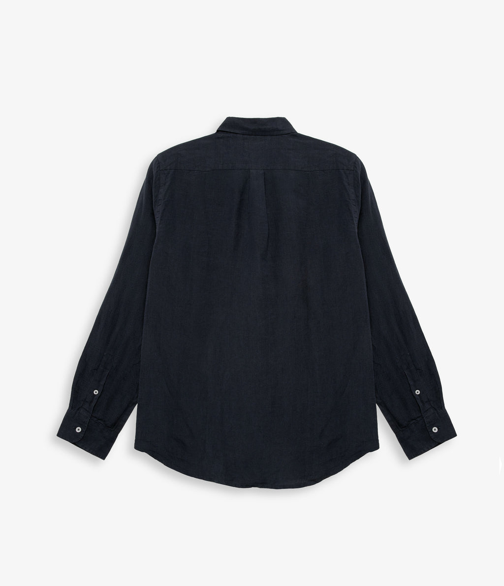 Blusa Mujer Lino Azul Marino Julia