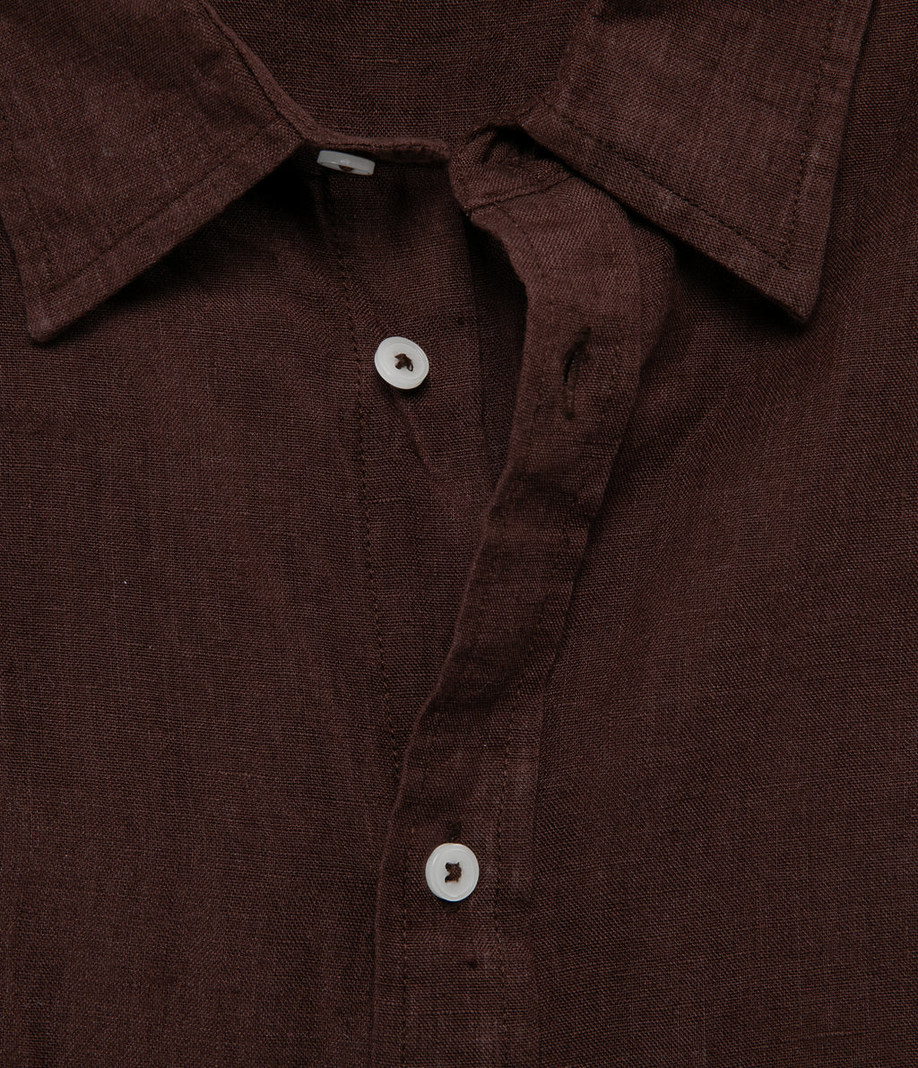 Blusa Mujer Lino Burdeo Julia