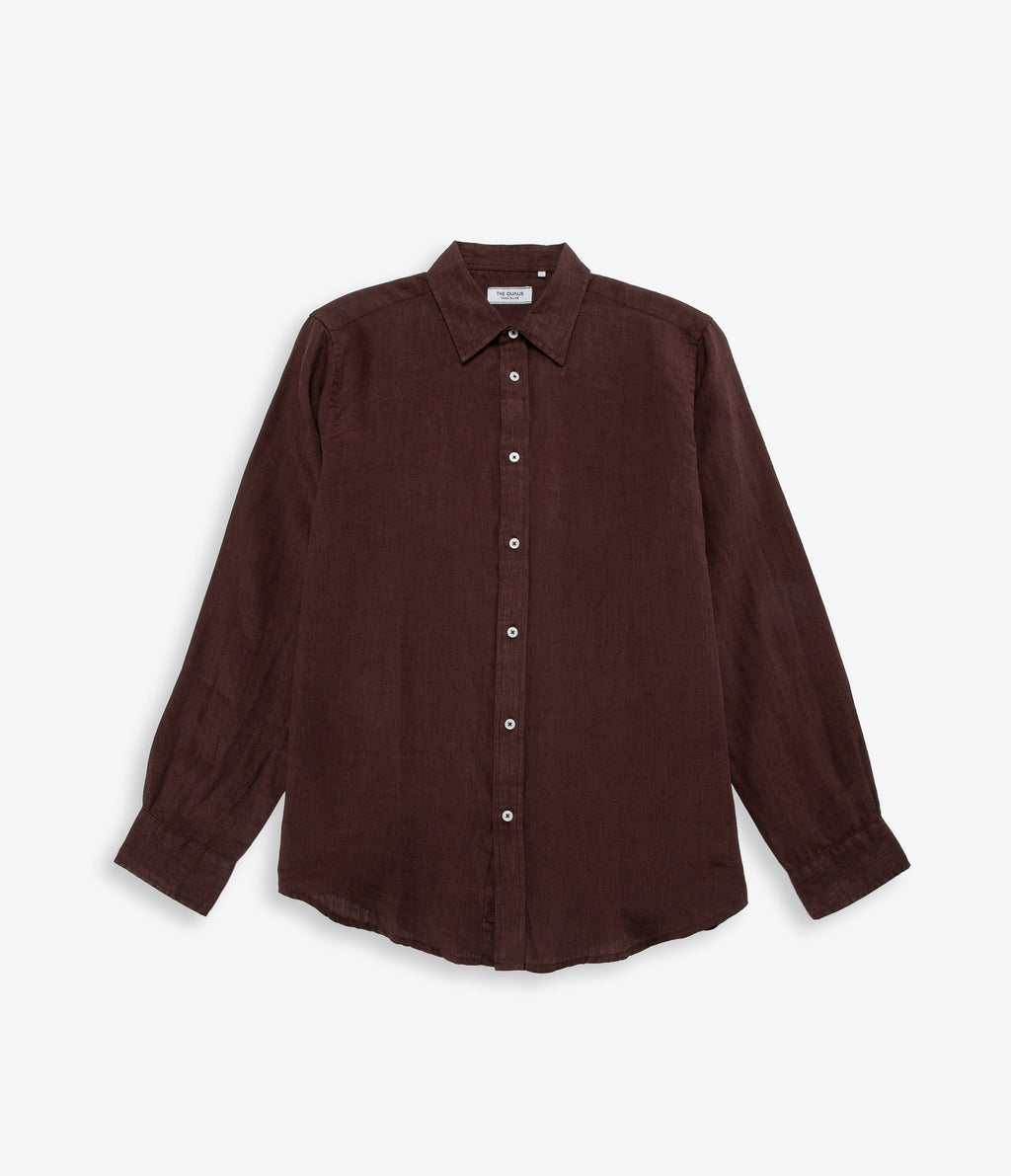 Blusa Mujer Lino Burdeo Julia