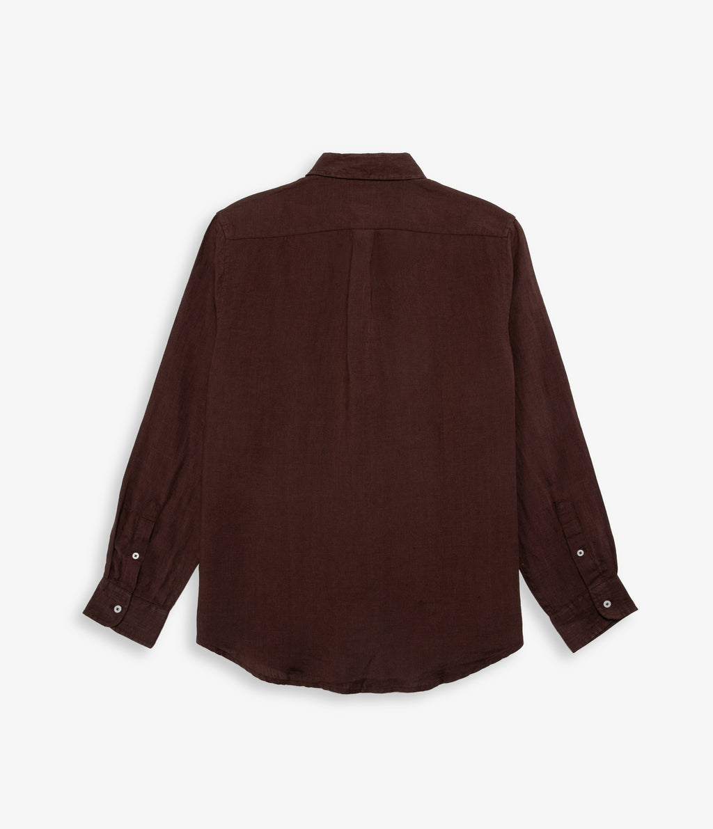 Blusa Mujer Lino Burdeo Julia