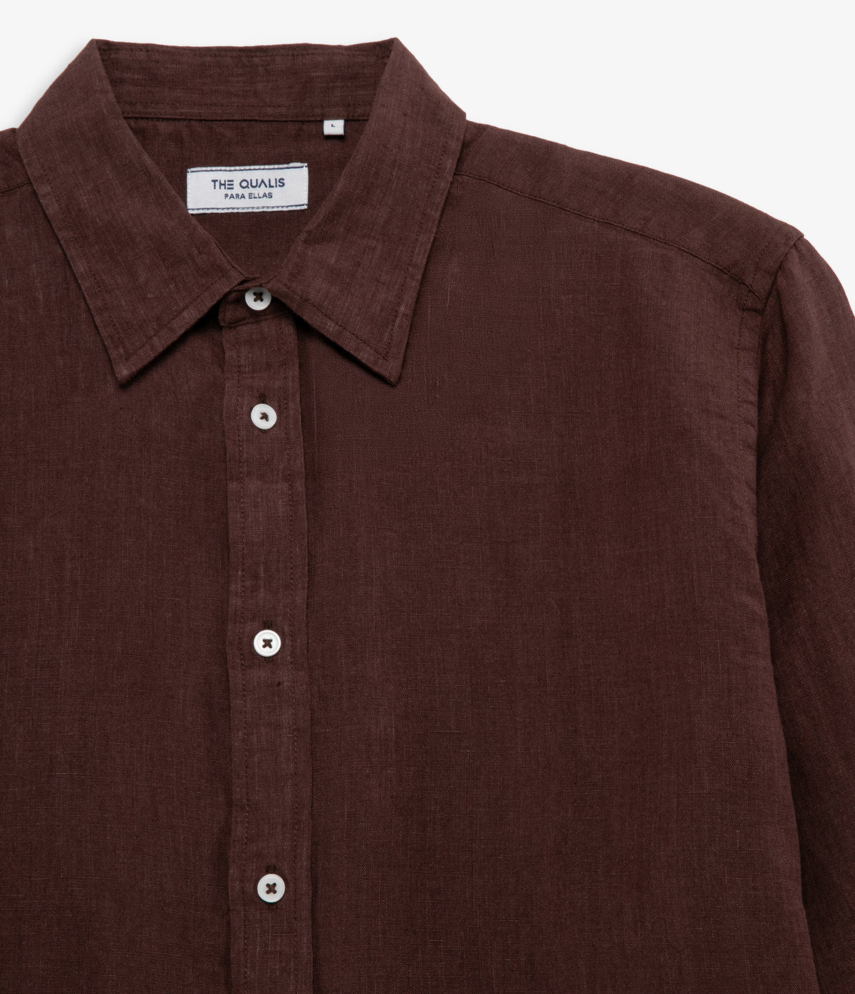 Blusa Mujer Lino Burdeo Julia