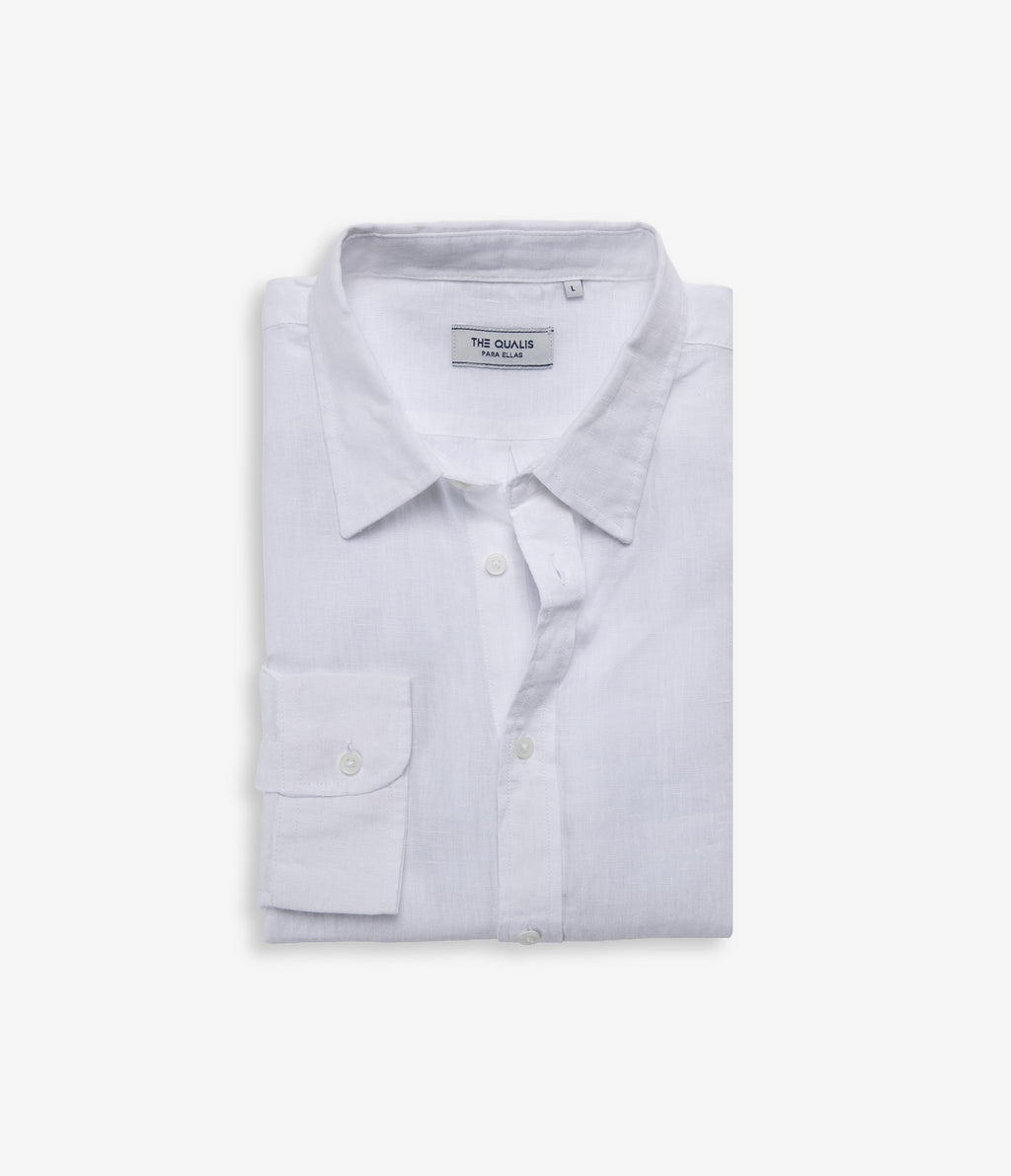 Blusa Mujer Lino Blanco Julia