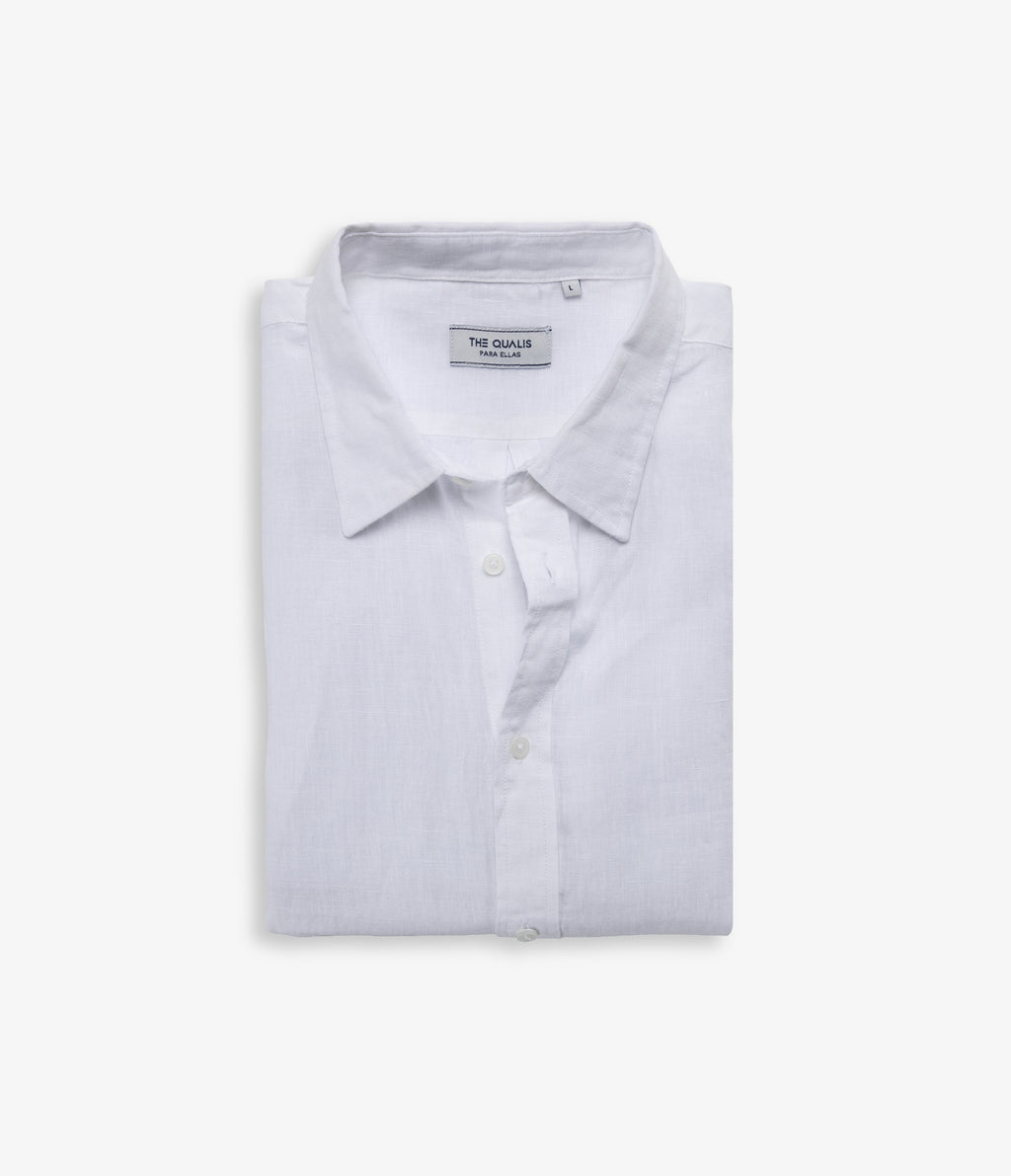 Blusa Mujer Lino Blanco Julia