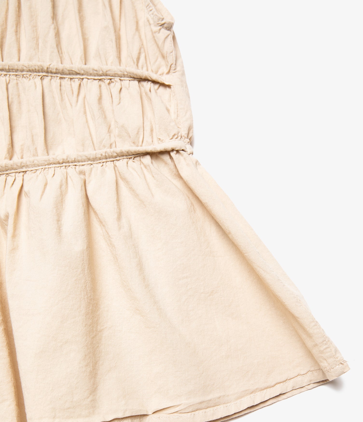 Blusa Mujer 100% Algodón Vuelos Beige