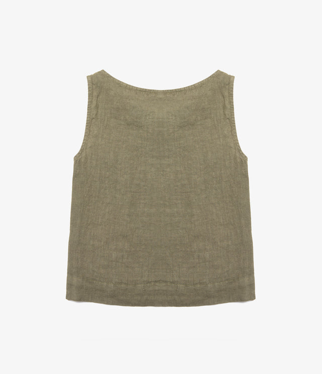 Top Mujer 100% Lino Firenze Verde