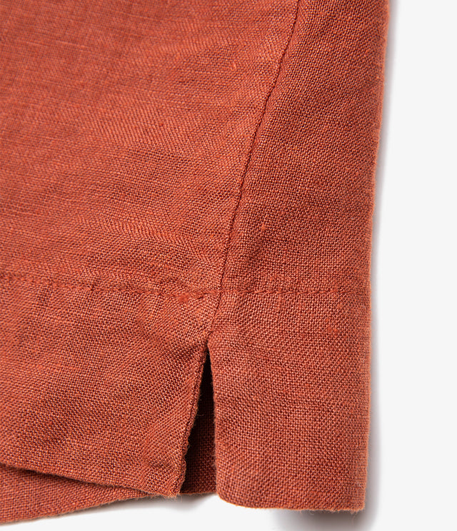 Top Mujer 100% Lino Firenze Terracota