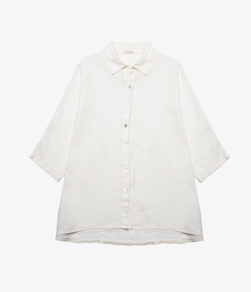 Blusa Mujer 100% Lino Taormina Blanca