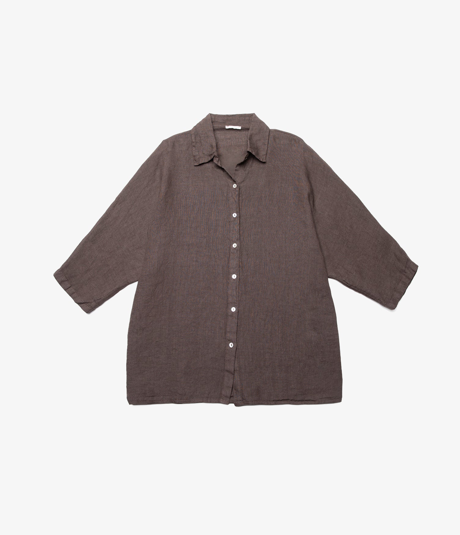 Blusa Mujer 100% Lino Taormina Café