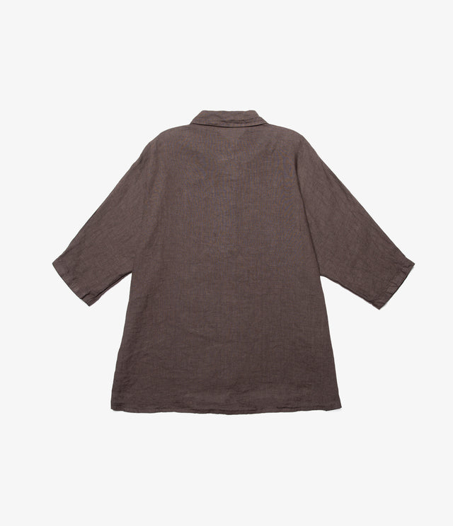 Blusa Mujer 100% Lino Taormina Café