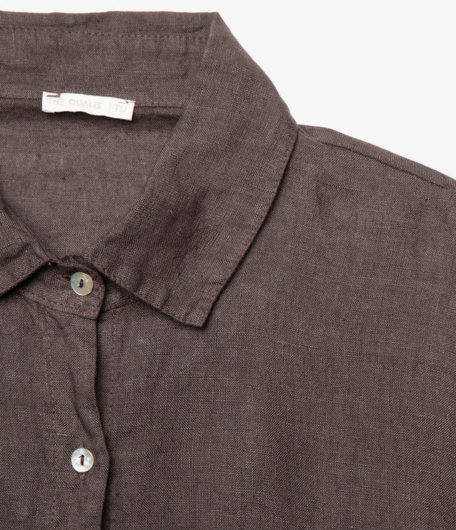 Blusa Mujer 100% Lino Taormina Café