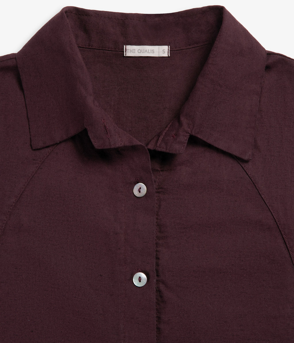 Blusa Mujer Lino Roma Morado