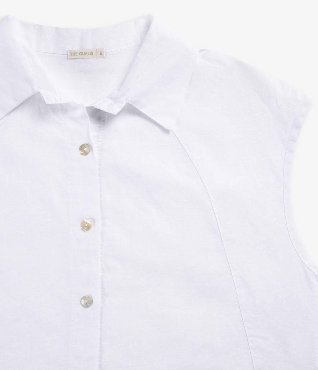 Blusa Mujer Lino Roma Blanco