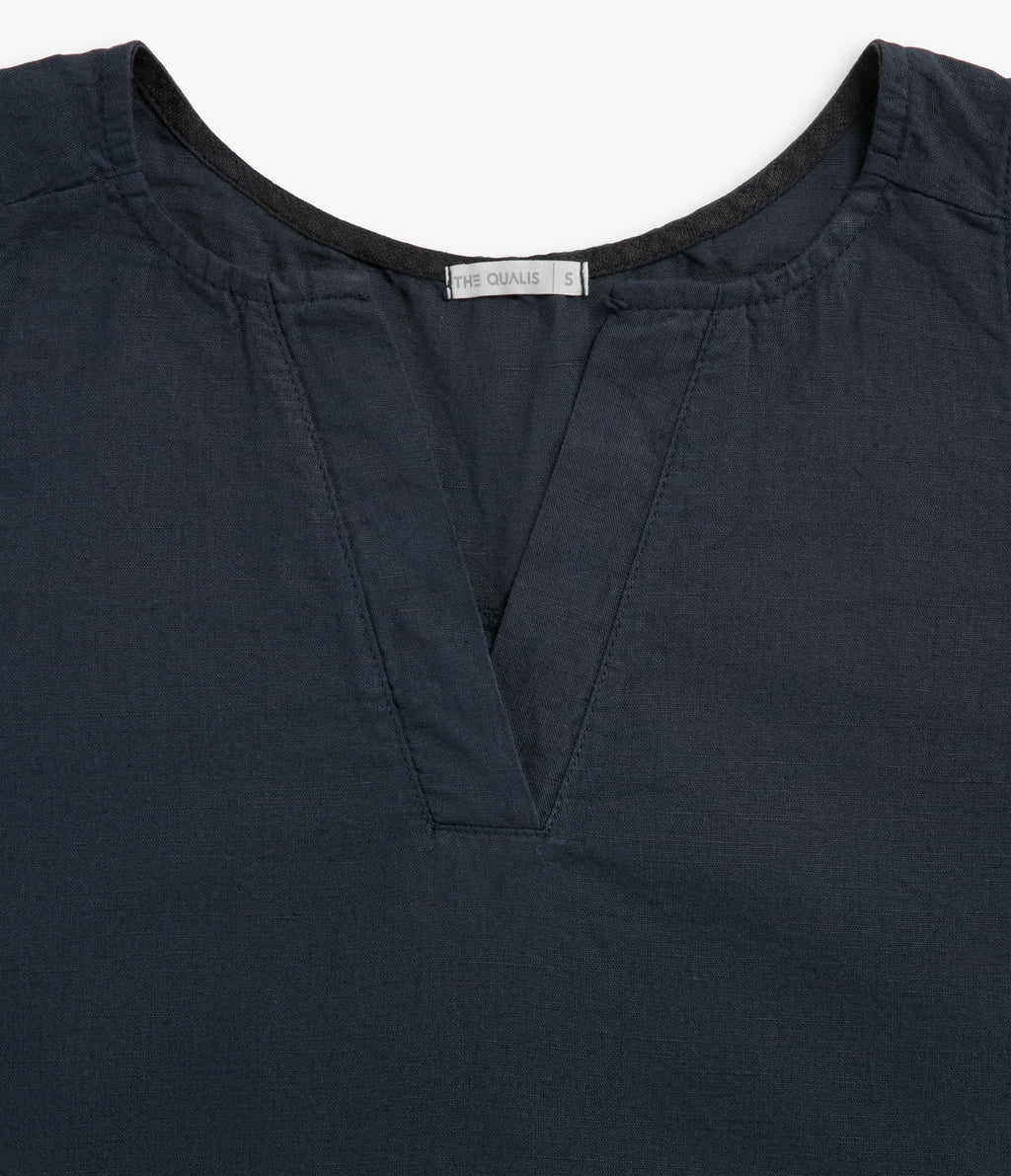 Blusa Mujer Lino Siena Azul Marino