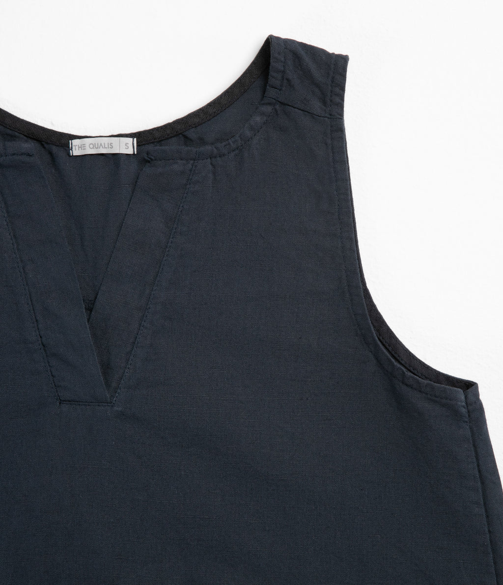 Blusa Mujer Lino Siena Azul Marino