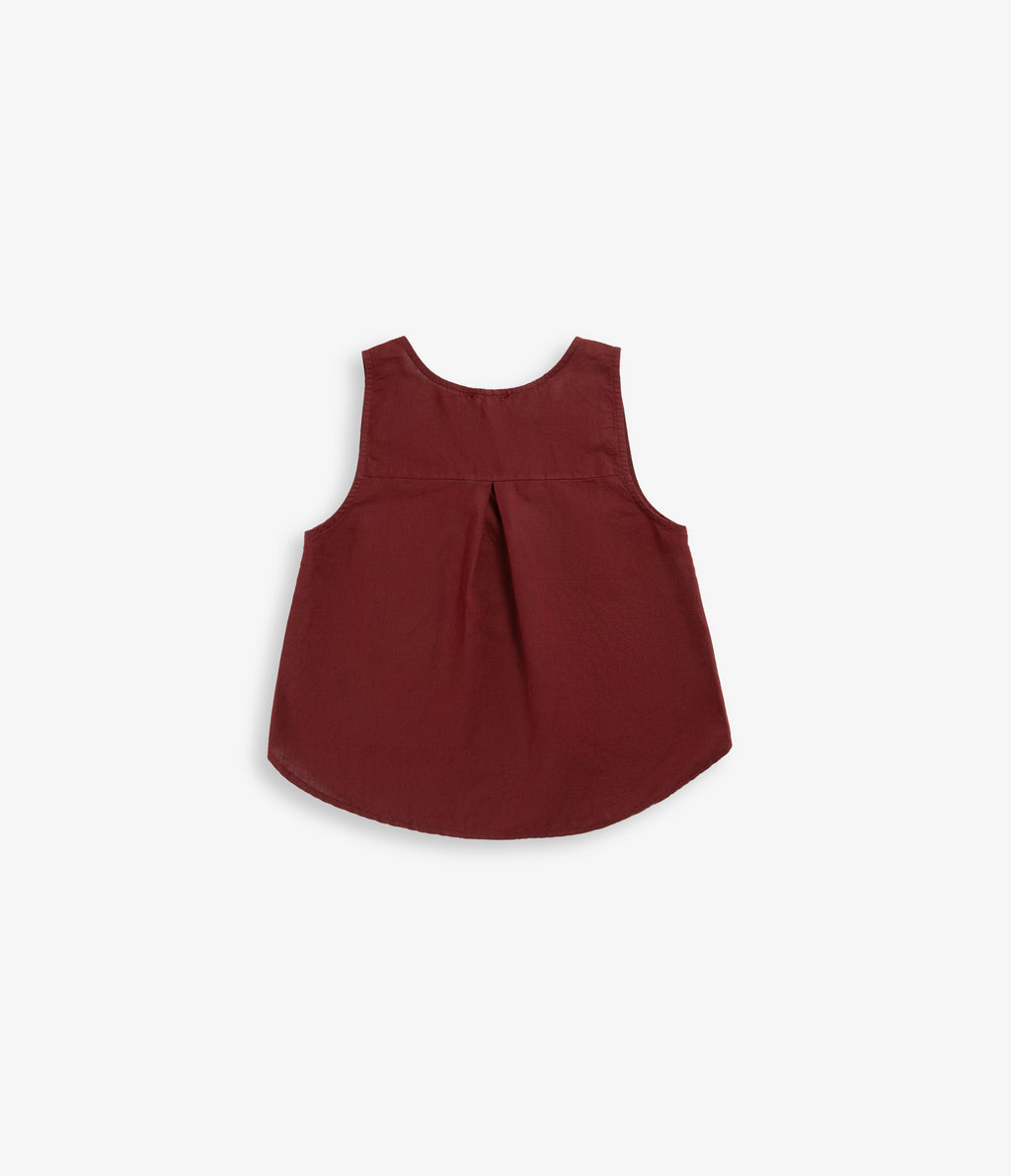 Blusa Mujer Lino Siena Burdeo