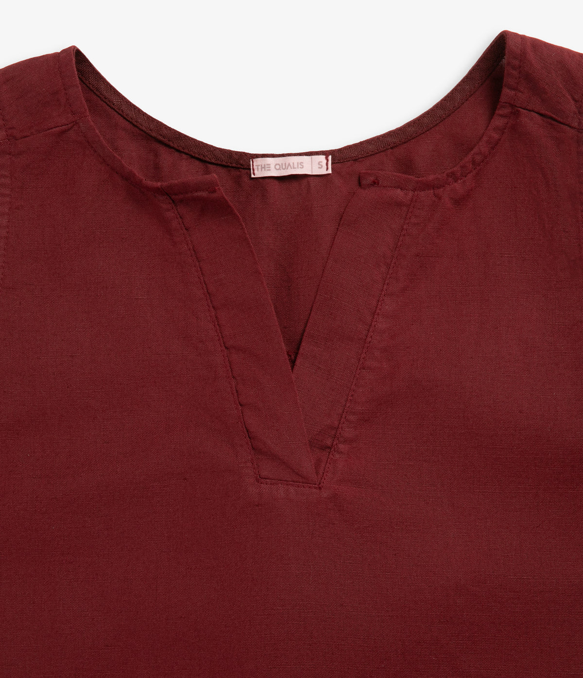 Blusa Mujer Lino Siena Burdeo