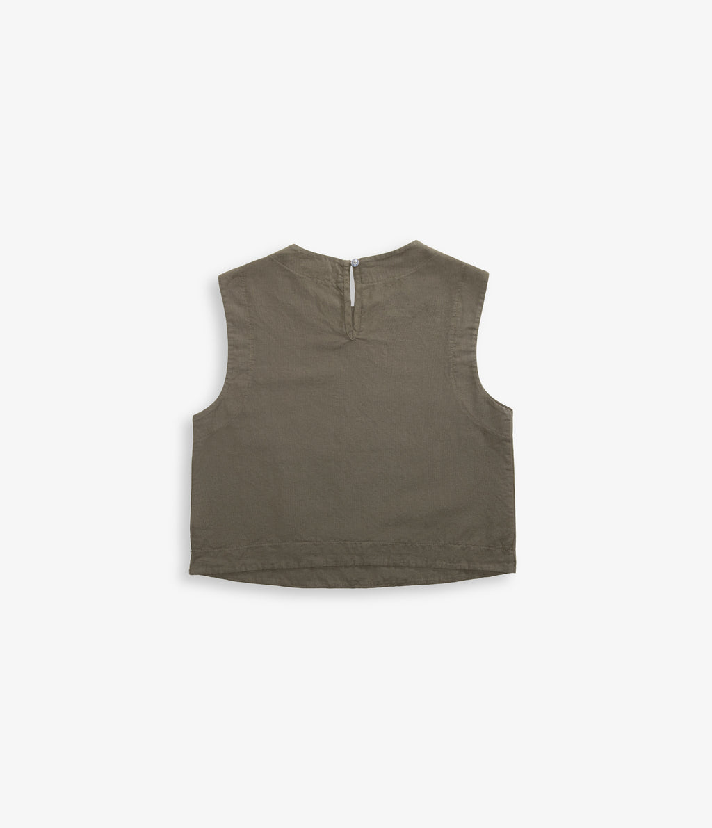 Top Mujer Lino Firenze Verde