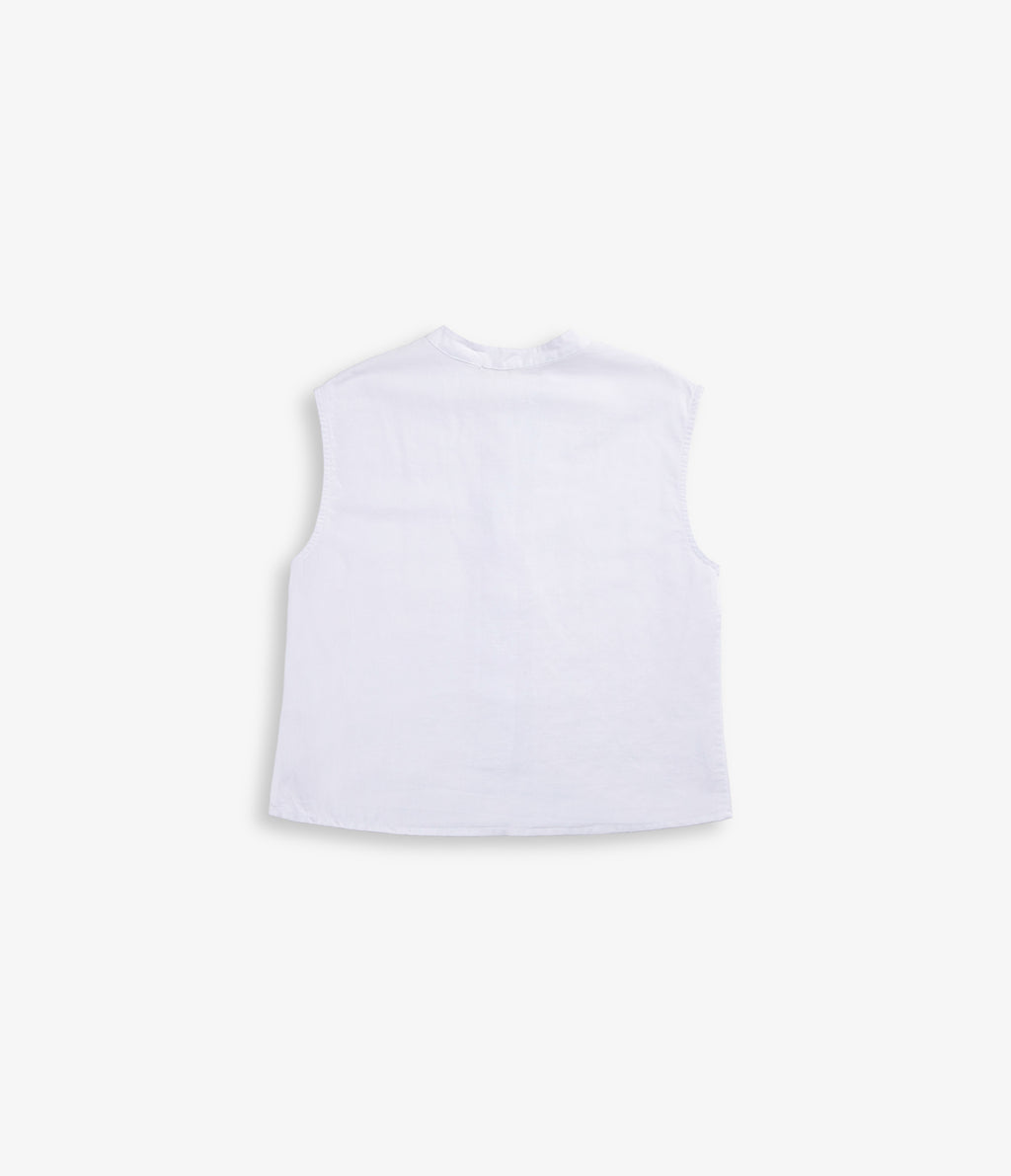 Blusa Mujer Lino Mao Blanco