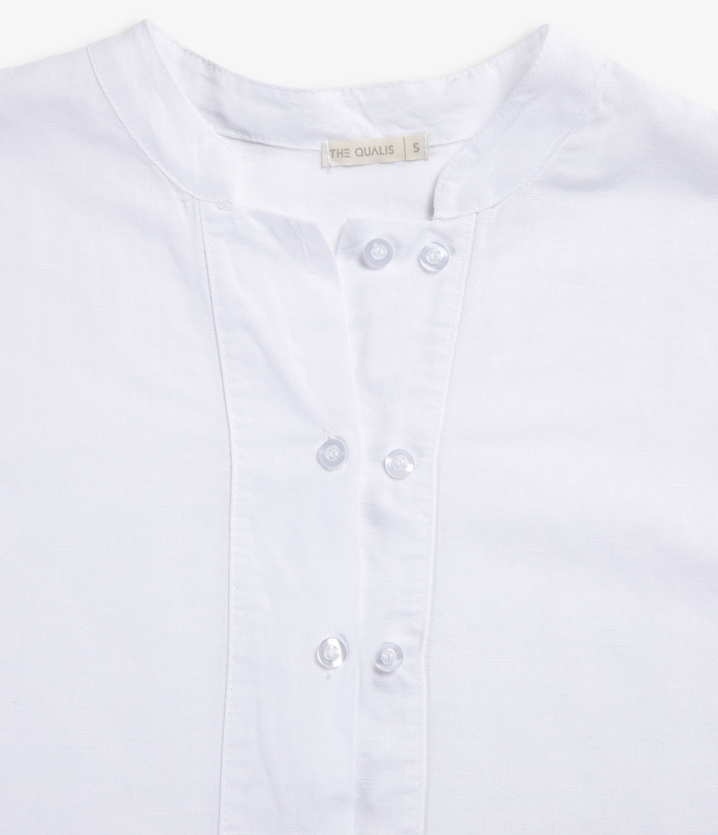 Blusa Mujer Lino Mao Blanco