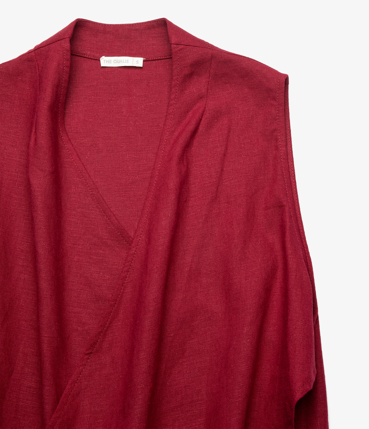 Blusa Mujer Lino Cruzada Verona Burdeo