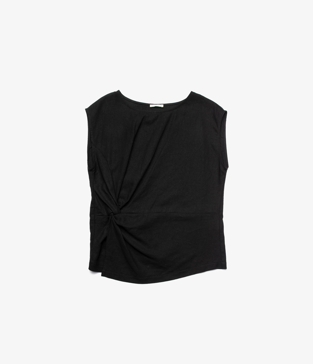 Blusa Mujer Lino Nudo Verona Negro