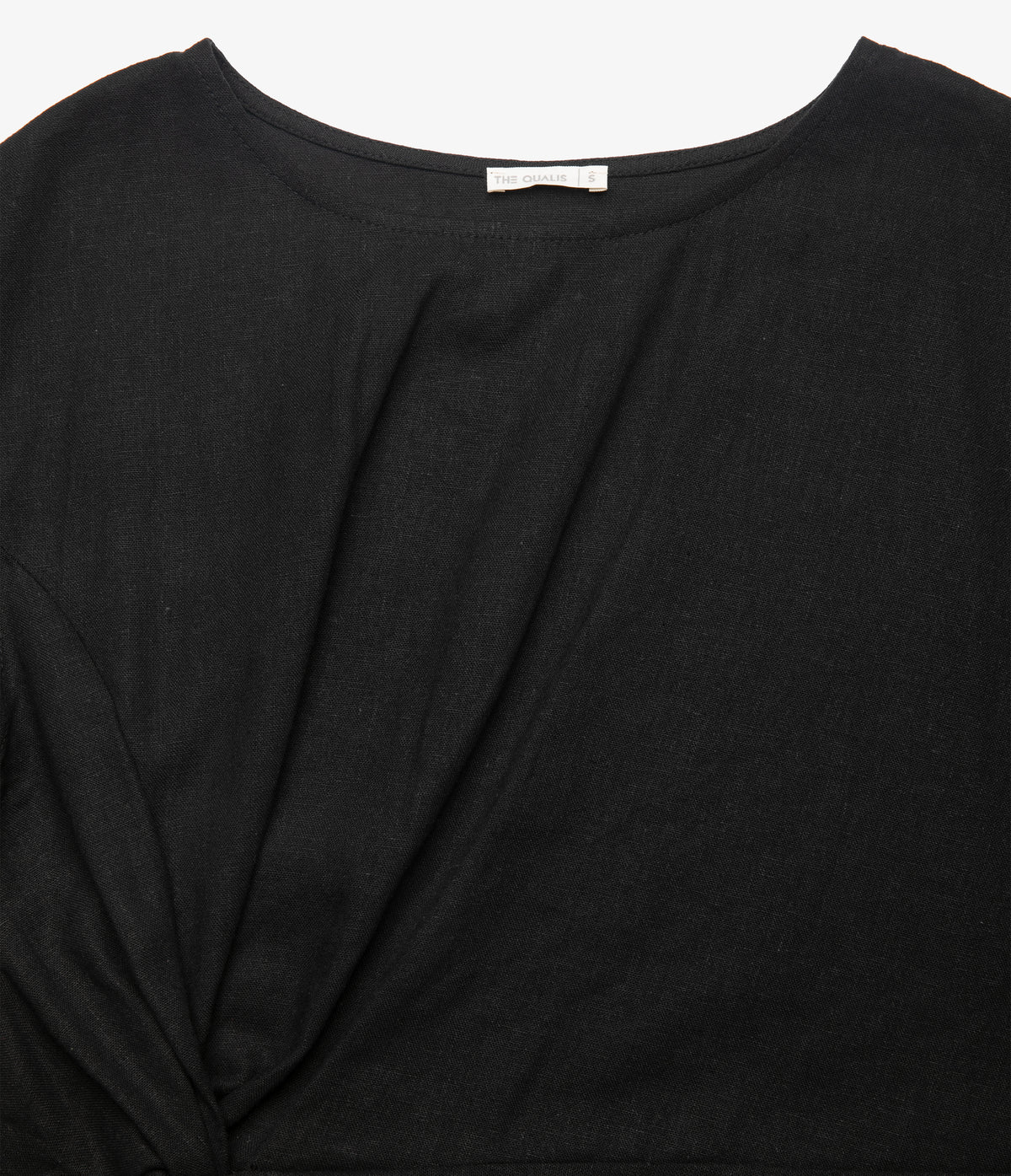 Blusa Mujer Lino Nudo Verona Negro