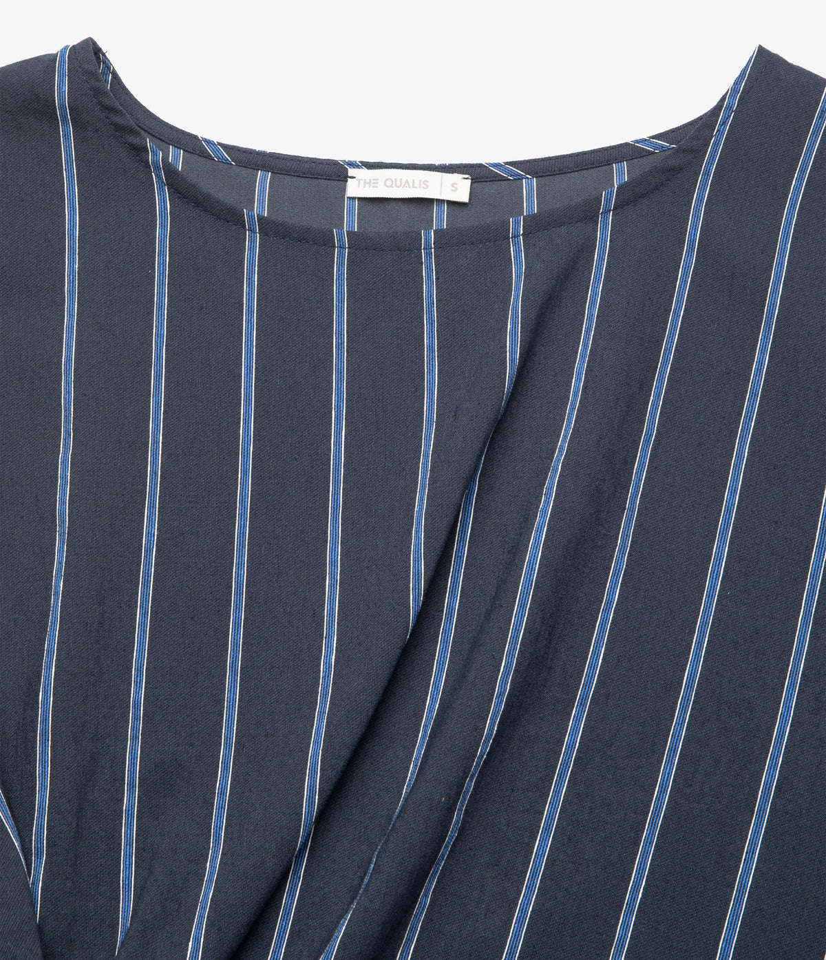 Blusa Mujer Lino Nudo Verona Azul Marino