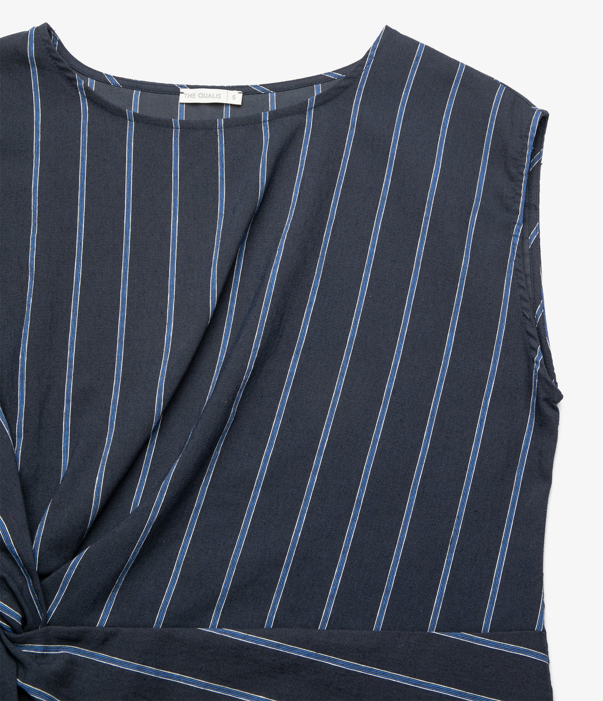 Blusa Mujer Lino Nudo Verona Azul Marino