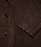 Chaqueta Blazer Mujer 100% Cuero Gamuza Café