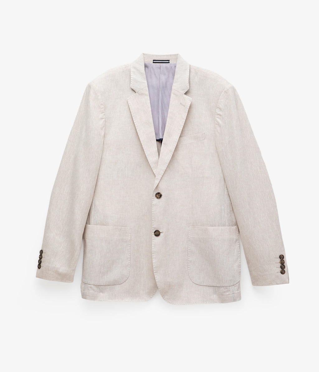Blazer Hombre 100% Lino Beige