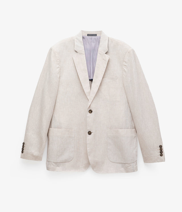 Blazer Hombre 100% Lino Beige