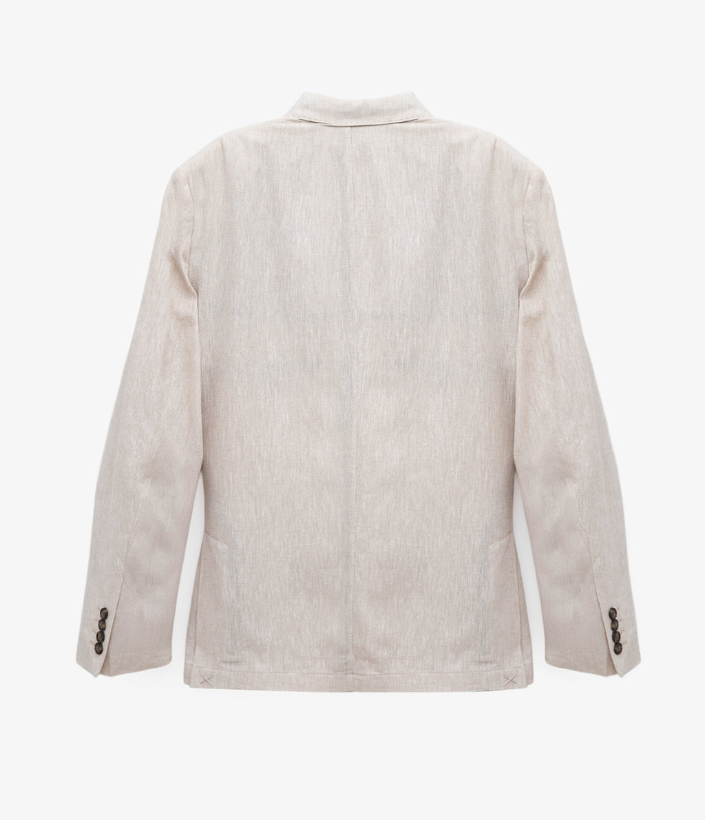 Blazer Hombre 100% Lino Beige