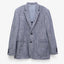 Blazer Hombre 100% Lino Azul Melange