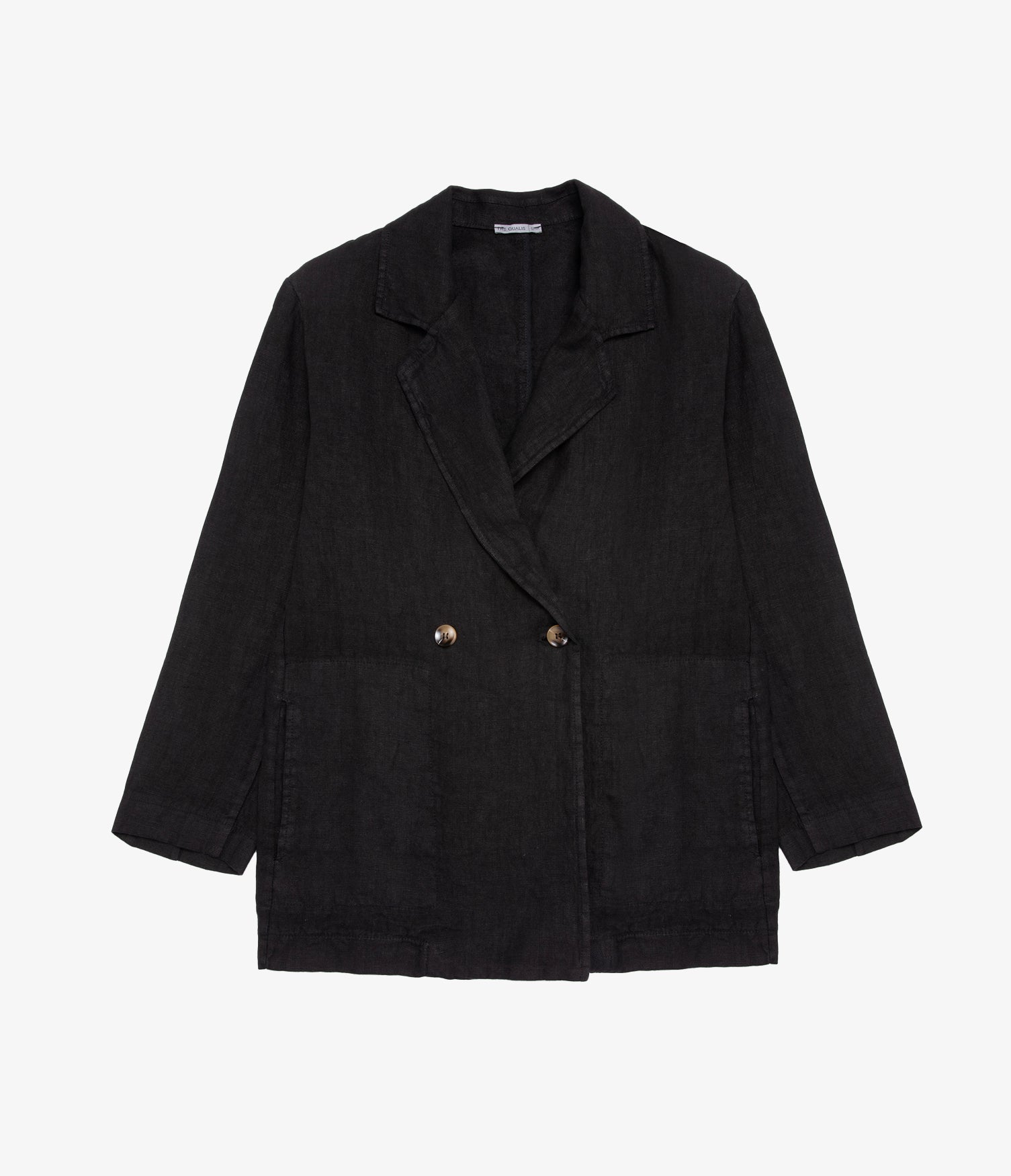 Blazer Mujer 100% Lino italiano Fiore Lino Negro