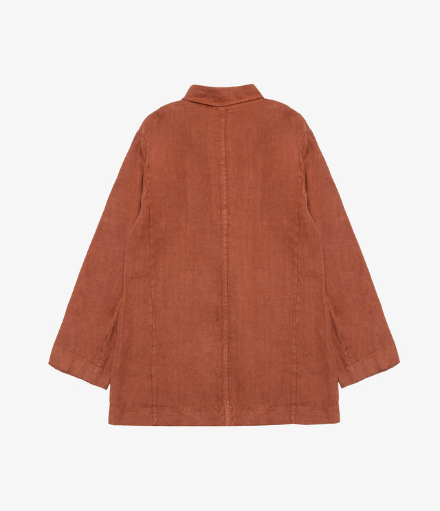 Blazer Mujer 100% Lino italiano Fiore Terracota